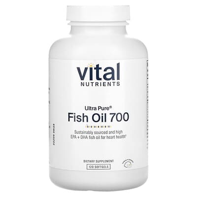 Vital Nutrients, Ultra Pure®, Fish Oil 700, Lemon Flavor, 120 Softgels