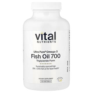 Vital Nutrients, Ultra Pure®, Omega-3 Fish Oil 700, Lemon, 120 Softgels