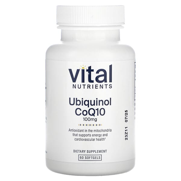 Vital Nutrients Ubiquinol CoQ10, 100 mg, 60 Softgels