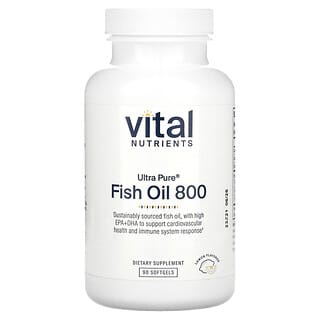 Vital Nutrients, Ultra Pure Fish Oil 800, Lemon, 90 Softgels