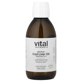 Vital Nutrients, Ultra čisto, ulje jetre bakalara, limun, 200 ml