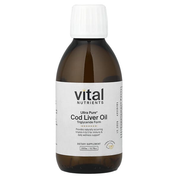 Vital Nutrients, 울트라 퓨어, 대구 간유, 레몬, 200ml(6.76oz)