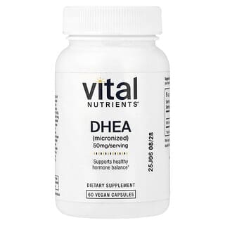 Vital Nutrients, DHEA (Micronized), 50 mg, 60 Vegan Capsules