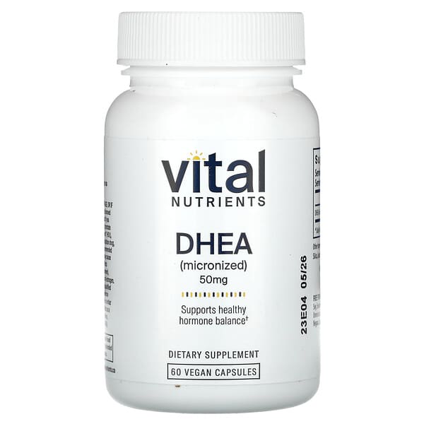 Vital Nutrients, DHEA (Micronized), 50 mg, 60 Vegan Capsules