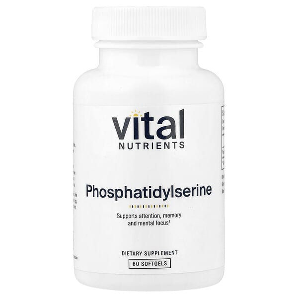 Vital Nutrients, 포스파티딜세린, 소프트젤 60정(소프트젤 1정당 150mg)