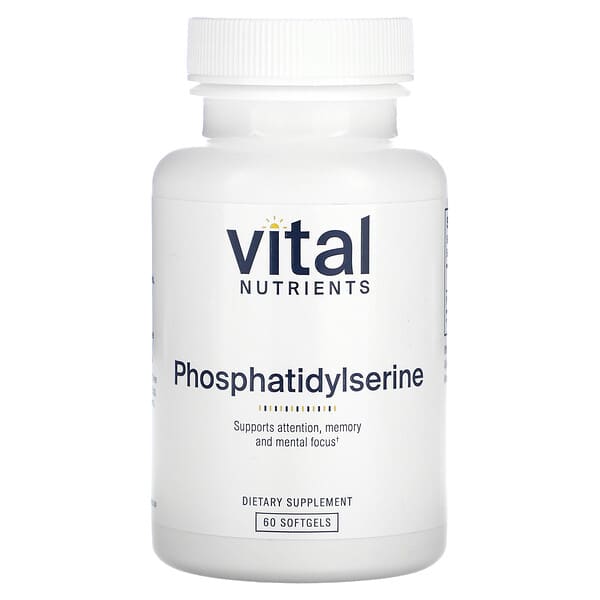 Vital Nutrients, 磷脂酰絲氨酸，300 毫克，60 粒軟膠囊（每粒軟膠囊 150 毫克）