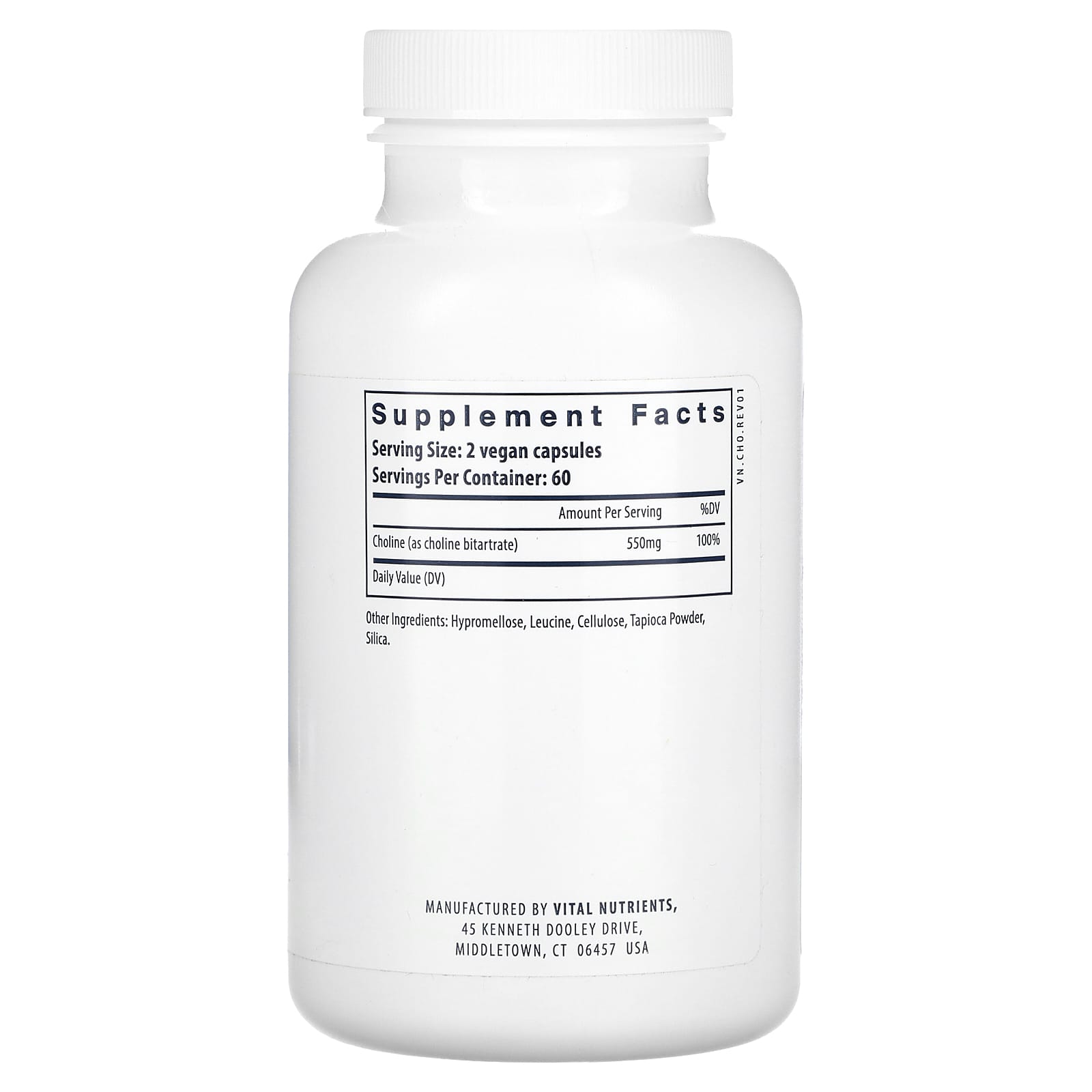 Vital Nutrients, Choline, 120 Vegan Capsules