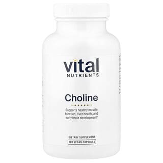 Vital Nutrients, 胆碱，550 毫克，120 粒全素胶囊（每粒胶囊 275 毫克）