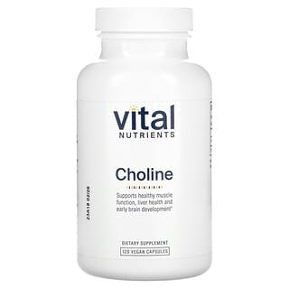 Vital Nutrients, Cholina, 120 kapsułek wegańskich