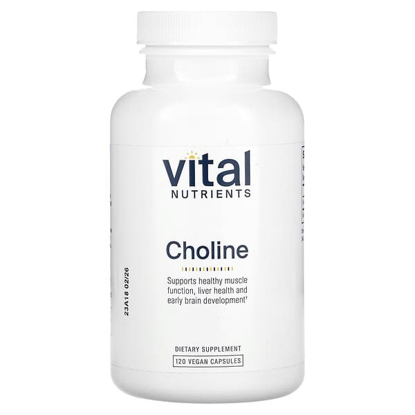 Choline, 120 Vegan Capsules (275 mg per Capsule)