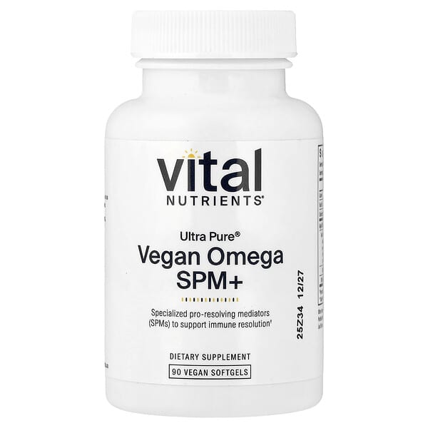 Vital Nutrients, Ultra Pure®, 비건 오메가 SPM+, 비건 소프트젤 90정