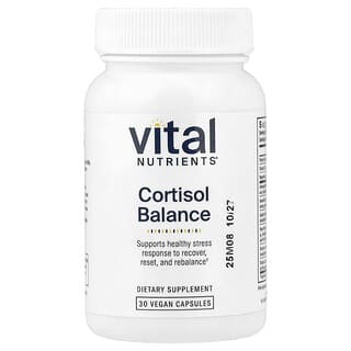 Vital Nutrients, Imbangan Kortisol, 30 Kapsul Vegan