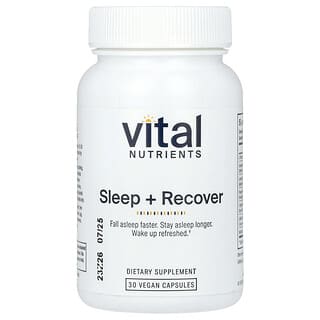 Vital Nutrients, Sleep + Recover, 30 Cápsulas Veganas