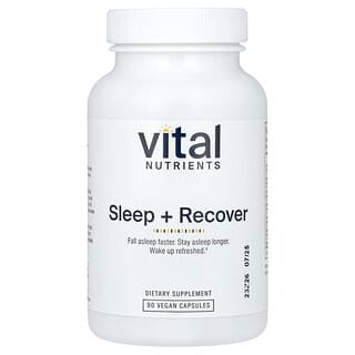 Vital Nutrients, Sleep + Recover、ヴィーガンカプセル90粒