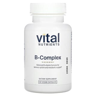 Vital Nutrients, Complexe B, 60 capsules vegan