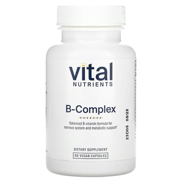 Vital Nutrients, B복합체, 베지 캡슐 60정