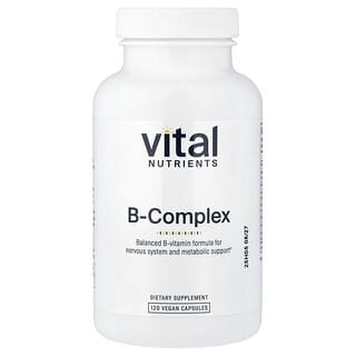 Vital Nutrients, B-komplex, 120 veganských kapslí