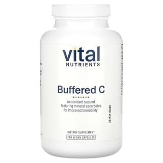 Vital Nutrients, Vitamine C tamponnée, 220 capsules vegan