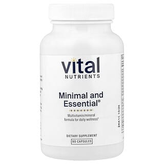 Vital Nutrients, Minimal and Essential（ミニマル＆エッセンシャル）、ヴィーガンカプセル90粒