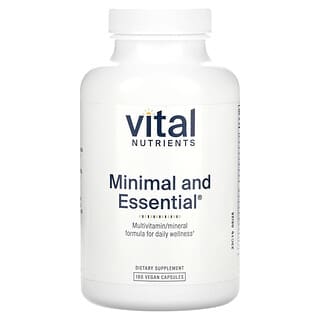 Vital Nutrients, ミニマル＆エッセンシャル、ヴィーガンカプセル180粒