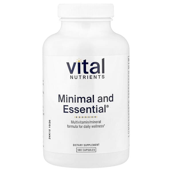 Vital Nutrients, Minimal and Essential®, 180 Capsules — product photo 1