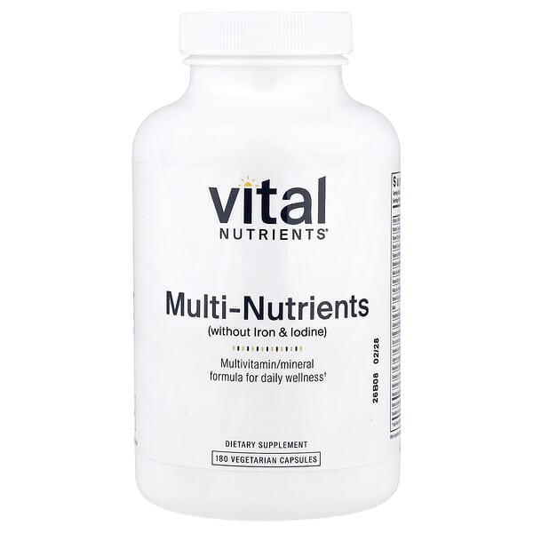 Vital Nutrients, Multi-Nutrients, 180 Vegetarian Capsules