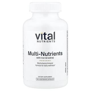 Vital Nutrients, Multi-Nutrients (with Iron & Iodine), 180 Vegetarian Capsules