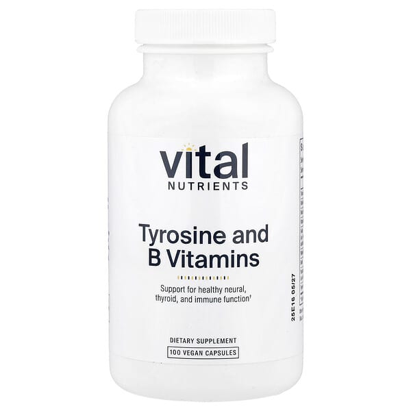 Vital Nutrients, Tyrosine and B Vitamins, 100 Vegan Capsules — product photo 1