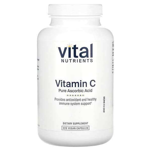 Vitamin C Pure Ascorbic Acid, 220 Vegan Capsules