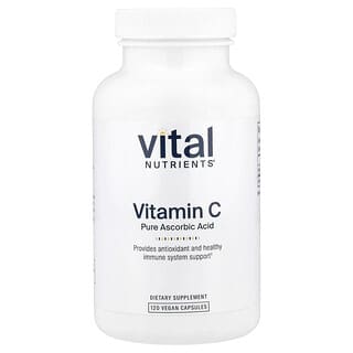 Vital Nutrients, Vitamin C, 120 Vegan Capsules (1,000 mg per Capsule)