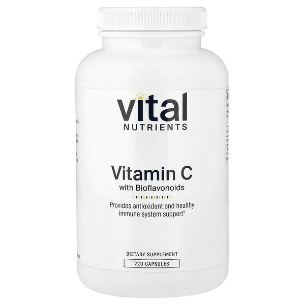 Vital Nutrients, Vitamin C With Bioflavonoids, Vitamin C mit Bioflavonoiden, 220 vegane Kapseln
