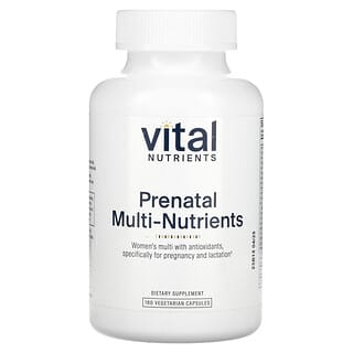Vital Nutrients, Multinutriments prénatals, 180 capsules végétariennes