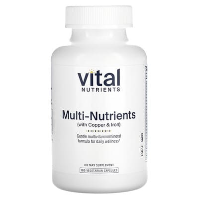 Vital Nutrients, Multi-nutrients with Copper and Iron, 180 Vegetarian Capsules