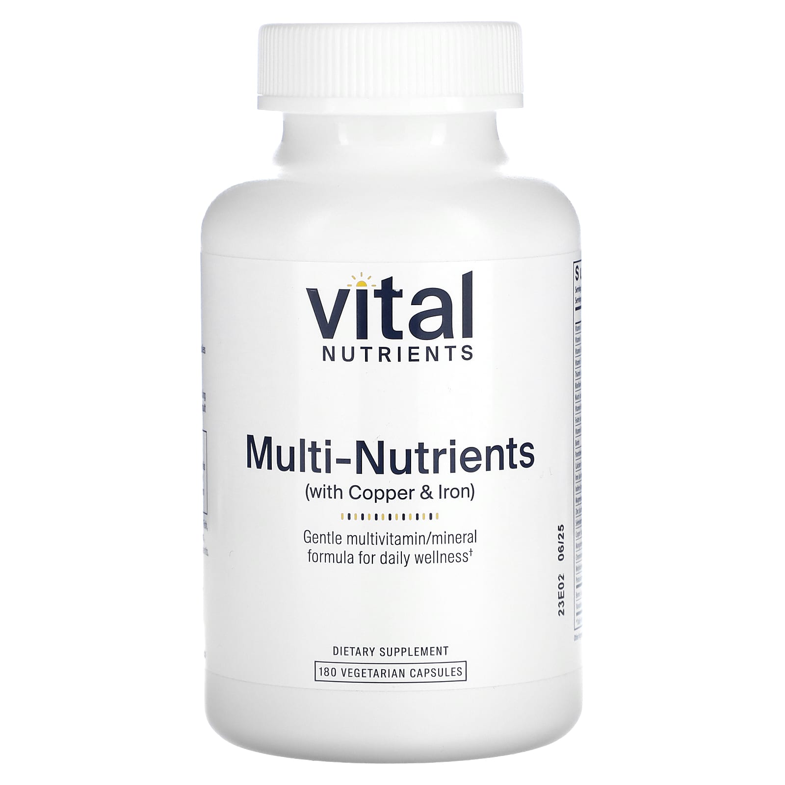 Vital Nutrients, Multi-Nutrients (with Copper & Iron), 180 Vegetarian ...
