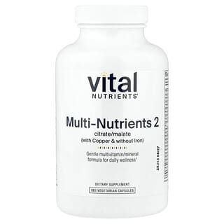 Vital Nutrients, Multi-nutriens, 180 vegetáriánus kapszula