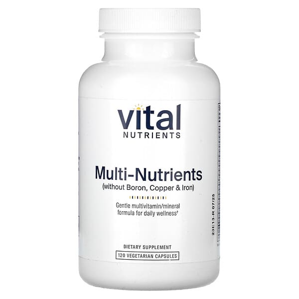 Multi-Nutrients Without Boron, Copper & Iron, 120 Vegetarian Capsules