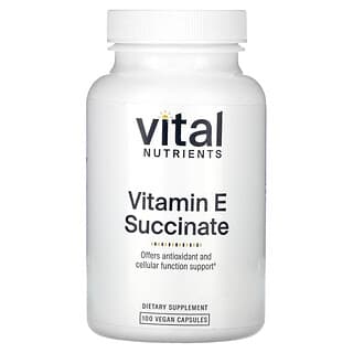 Vital Nutrients, Succinato de vitamina E, 100 cápsulas veganas