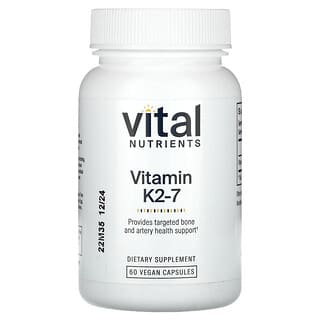 Vital Nutrients, Witamina K2-7, 60 kapsułek wegańskich