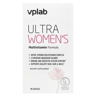 Vplab, Ultra Women’s, мультивитамины для женщин, 90 капсул