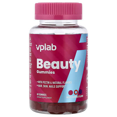 VPLab , Beauty Gummies, Mixed Berries, 60 Gummies