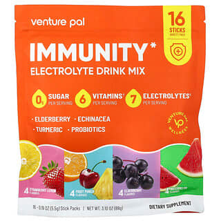 Venture Pal, Immunity Electrolyte Drink Mix, Variety, 16 Stick Packs, 0.19 oz (5.5 g) Each