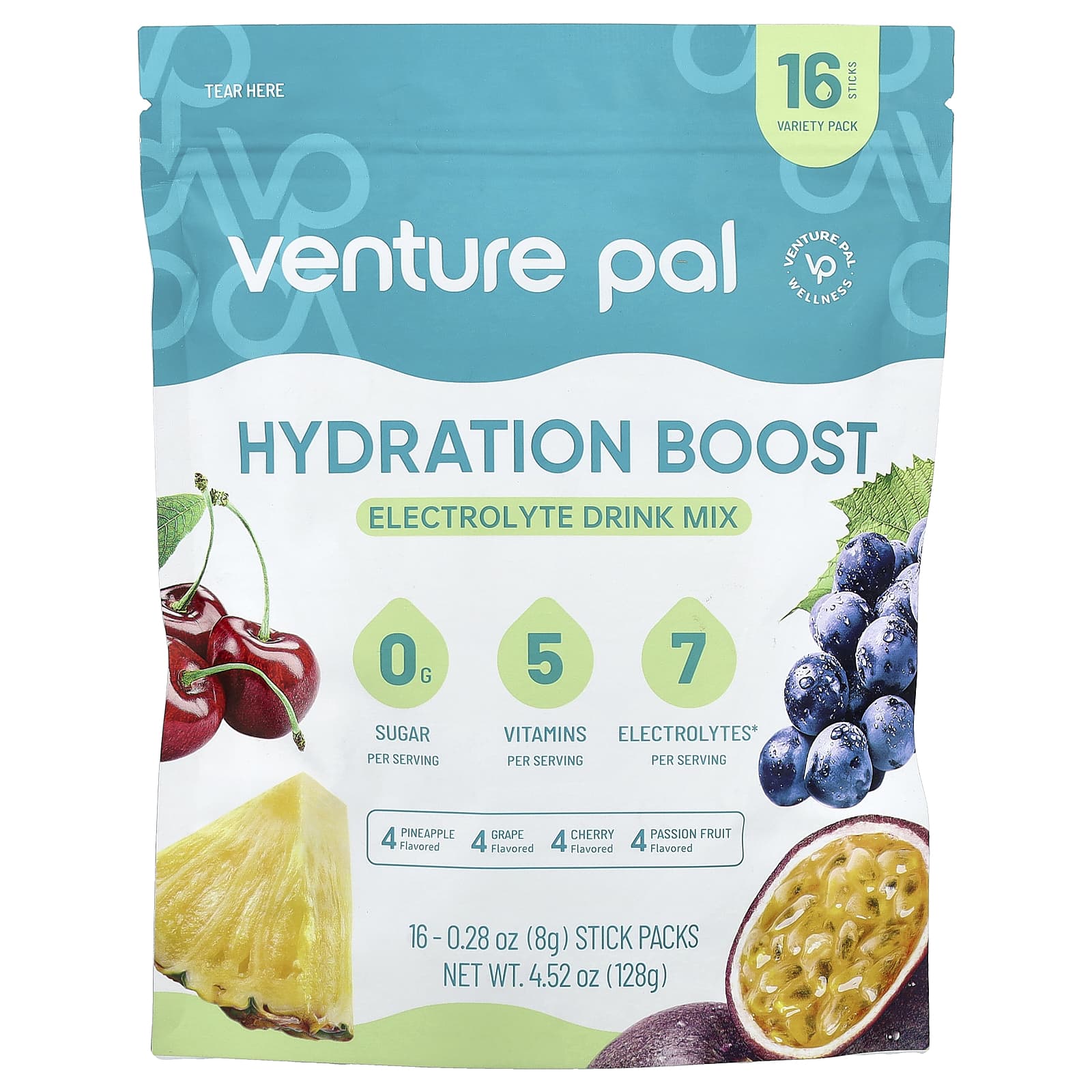 Venture Pal Hydration Boost, Electrolyte Drink Mix, Variety Pack – 8 g de Venture Pal