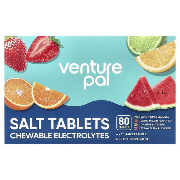 Venture Pal, 빠르게 용해되는 전해질 정제, 버라이어티 팩, 80정