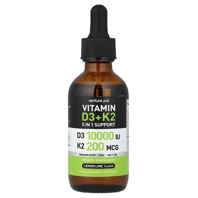 Vitamin D3 + K2, Lemon Lime, 2 fl oz (60 ml)