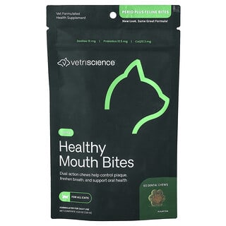 VetriScience, Healthy Mouth Bites, For Cats, , 60 Dental Chews, 4.23 oz (120 g)