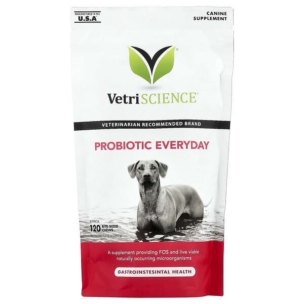  VetriScience, Probiotic Everyday, For Dogs, 120 Bite-Sized Chews, 12.7 oz (360 g)