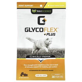 Vetriscience, GlycoFlex® Plus, For All Cats, Creamy Chicken, 30 Bite-Sized Chews, 2.12 oz (60 g)
