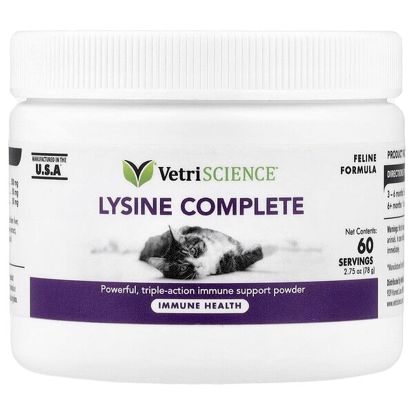 VetriScience, Lysine Complete 賴氨酸多面，貓咪配方，2.75 盎司（78 克）