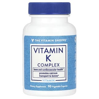 The Vitamin Shoppe, Kompleks witaminy K, 90 kapsułek roślinnych