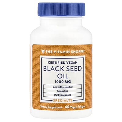 The Vitamin Shoppe, Black Seed Oil, 1000 mg, 60 Vegan Softgels